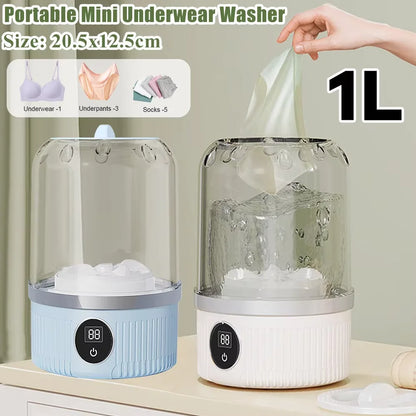 Portable Mini Washing Machine Small Laundry Washer Machine Clothes Cleaning Tool For Dormitories Travel Camping Hotel Apartment